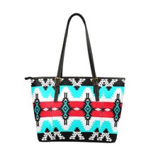 Load image into Gallery viewer, Two Spirit Dance Leather Tote Bag/Large (Model 1640) Leather Tote Bag (1640) e-joyer 
