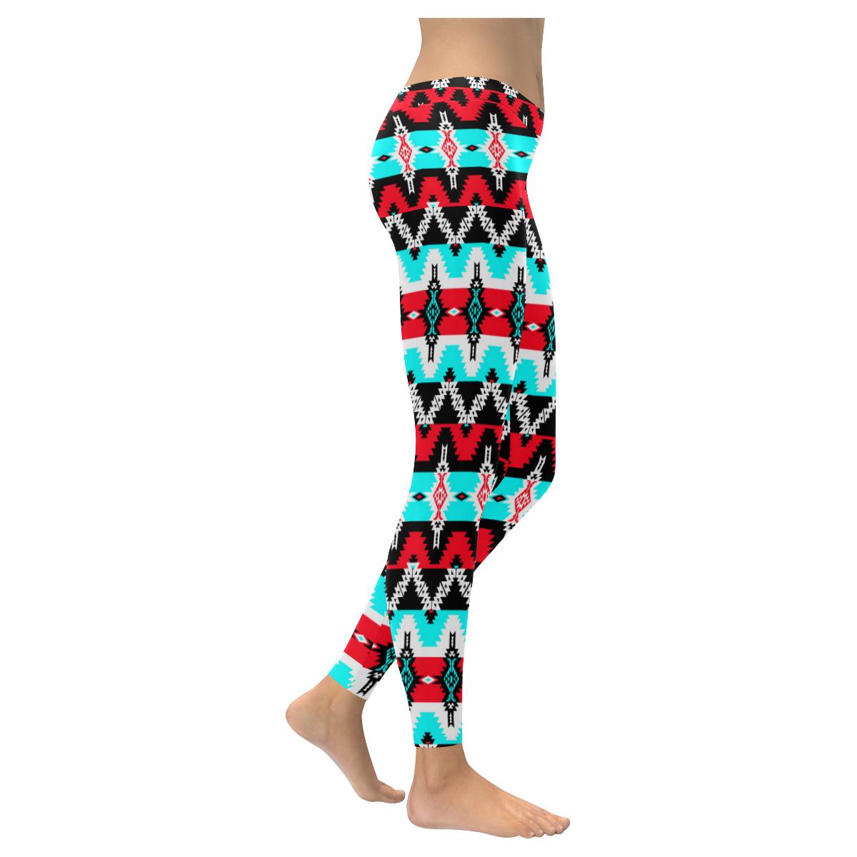 Two Spirit Dance Low Rise Leggings (Invisible Stitch) (Model L05) Low Rise Leggings (Invisible Stitch) (L05) e-joyer 