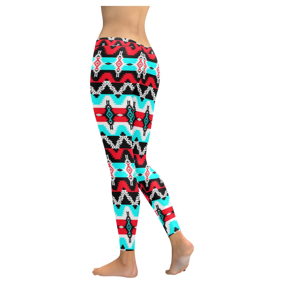 Two Spirit Dance Low Rise Leggings (Invisible Stitch) (Model L05) Low Rise Leggings (Invisible Stitch) (L05) e-joyer 