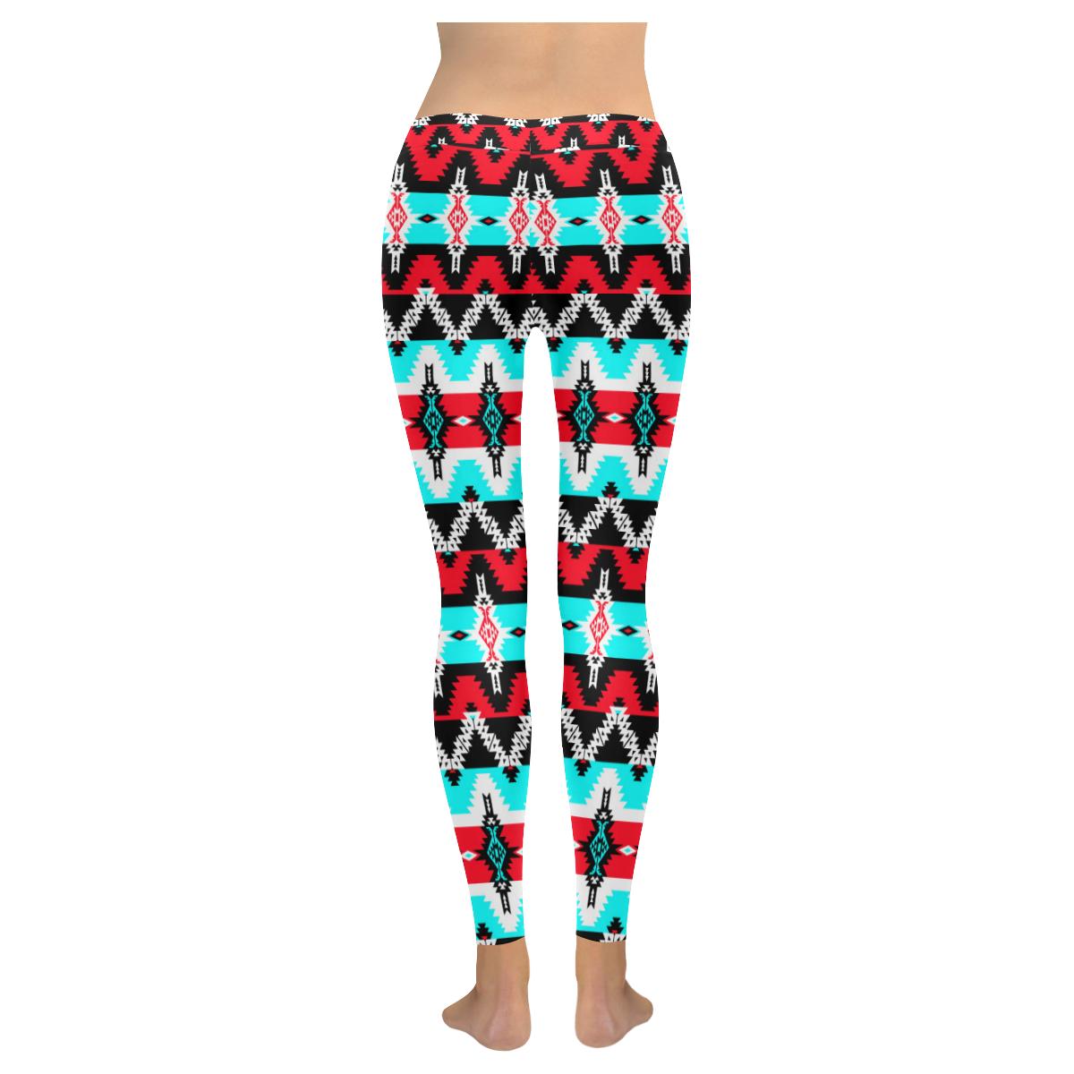 Two Spirit Dance Low Rise Leggings (Invisible Stitch) (Model L05) Low Rise Leggings (Invisible Stitch) (L05) e-joyer 