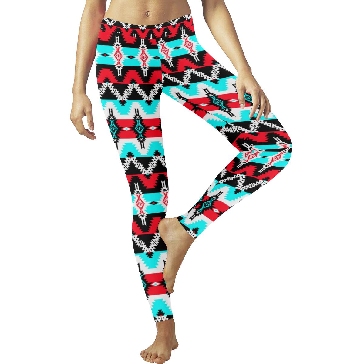 Two Spirit Dance Low Rise Leggings (Invisible Stitch) (Model L05) Low Rise Leggings (Invisible Stitch) (L05) e-joyer 