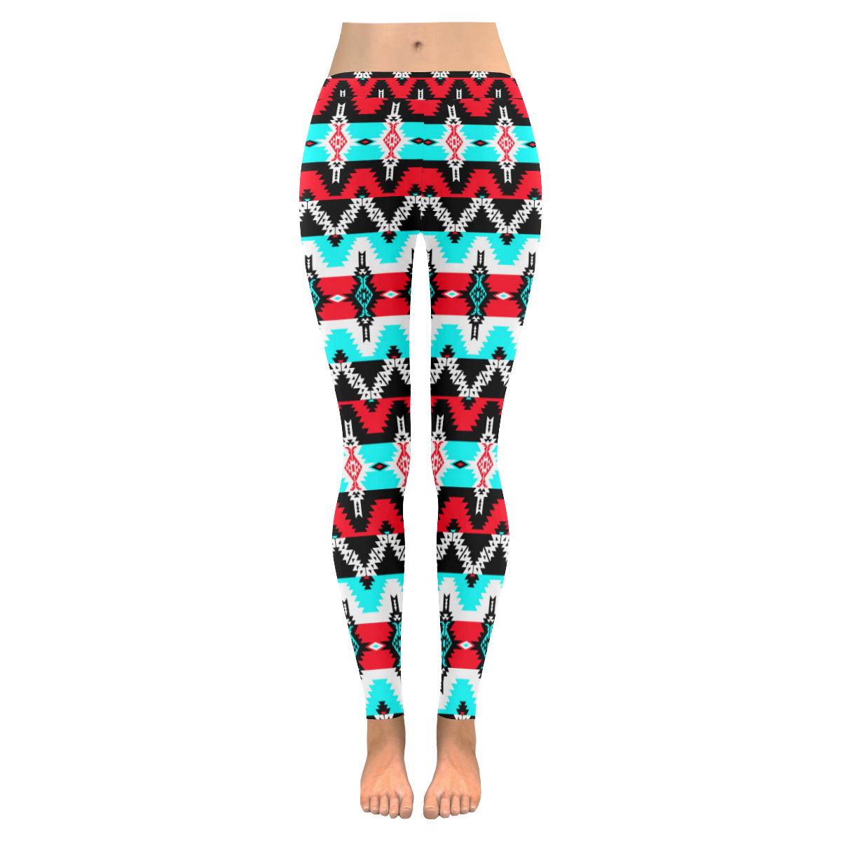 Two Spirit Dance Low Rise Leggings (Invisible Stitch) (Model L05) Low Rise Leggings (Invisible Stitch) (L05) e-joyer 