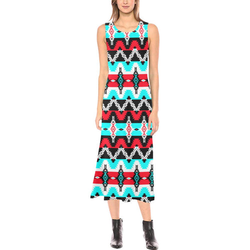 Two Spirit Dance Phaedra Sleeveless Open Fork Long Dress (Model D08) dress e-joyer 