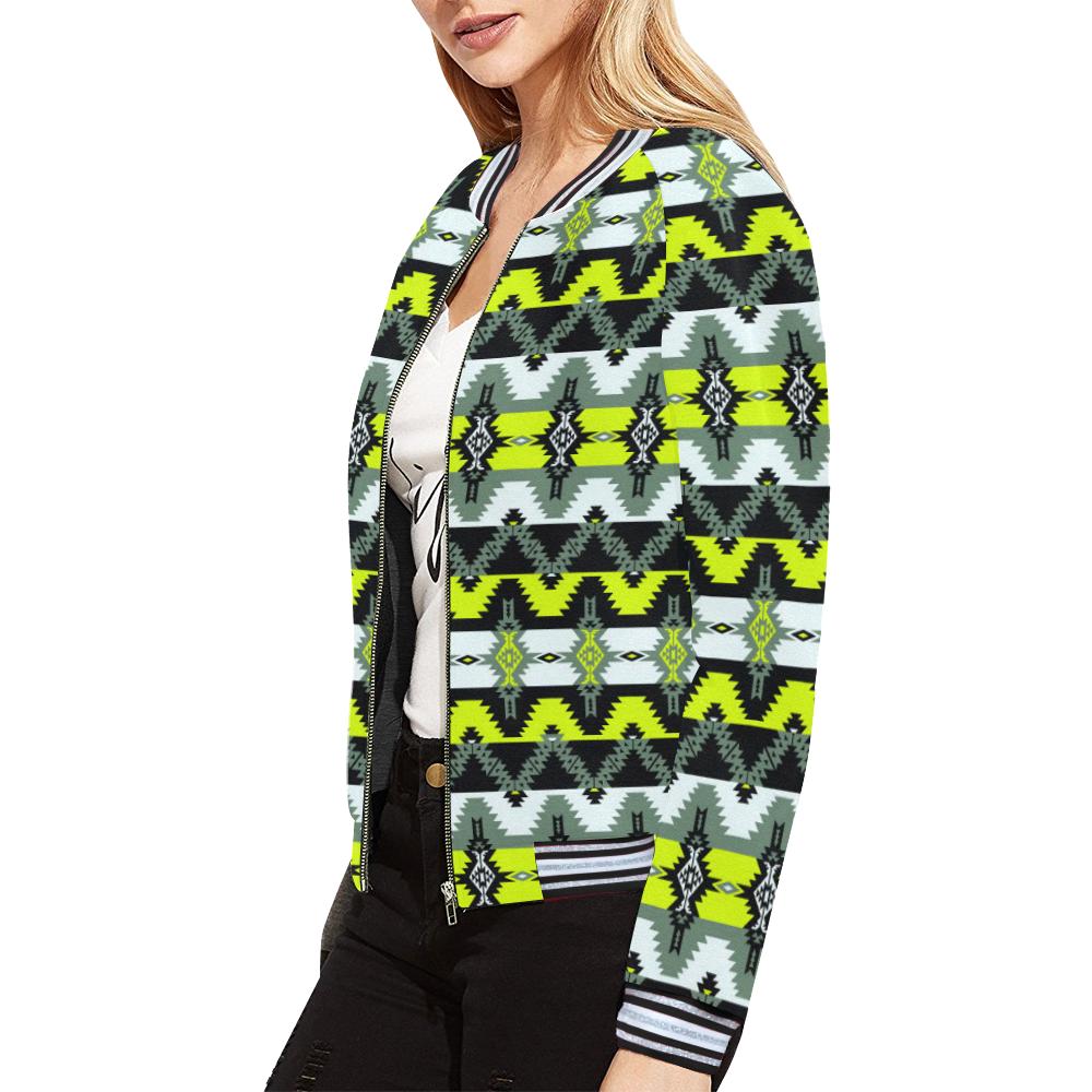 Two Spirit Medicine All Over Print Bomber Jacket for Women (Model H21) All Over Print Bomber Jacket for Women (H21) e-joyer 