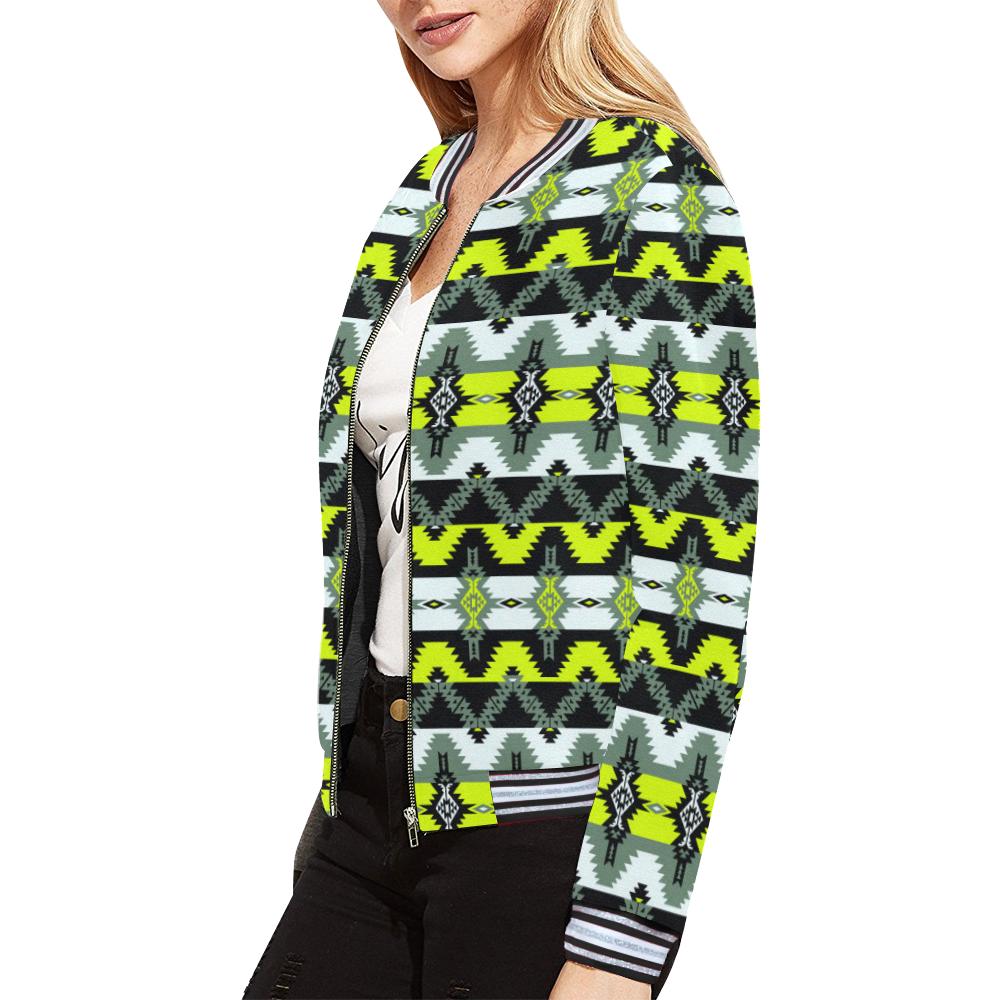 Two Spirit Medicine All Over Print Bomber Jacket for Women (Model H21) All Over Print Bomber Jacket for Women (H21) e-joyer 