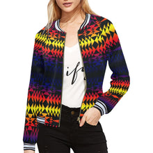 Load image into Gallery viewer, Two Worlds Apart All Over Print Bomber Jacket for Women (Model H21) All Over Print Bomber Jacket for Women (H21) e-joyer 
