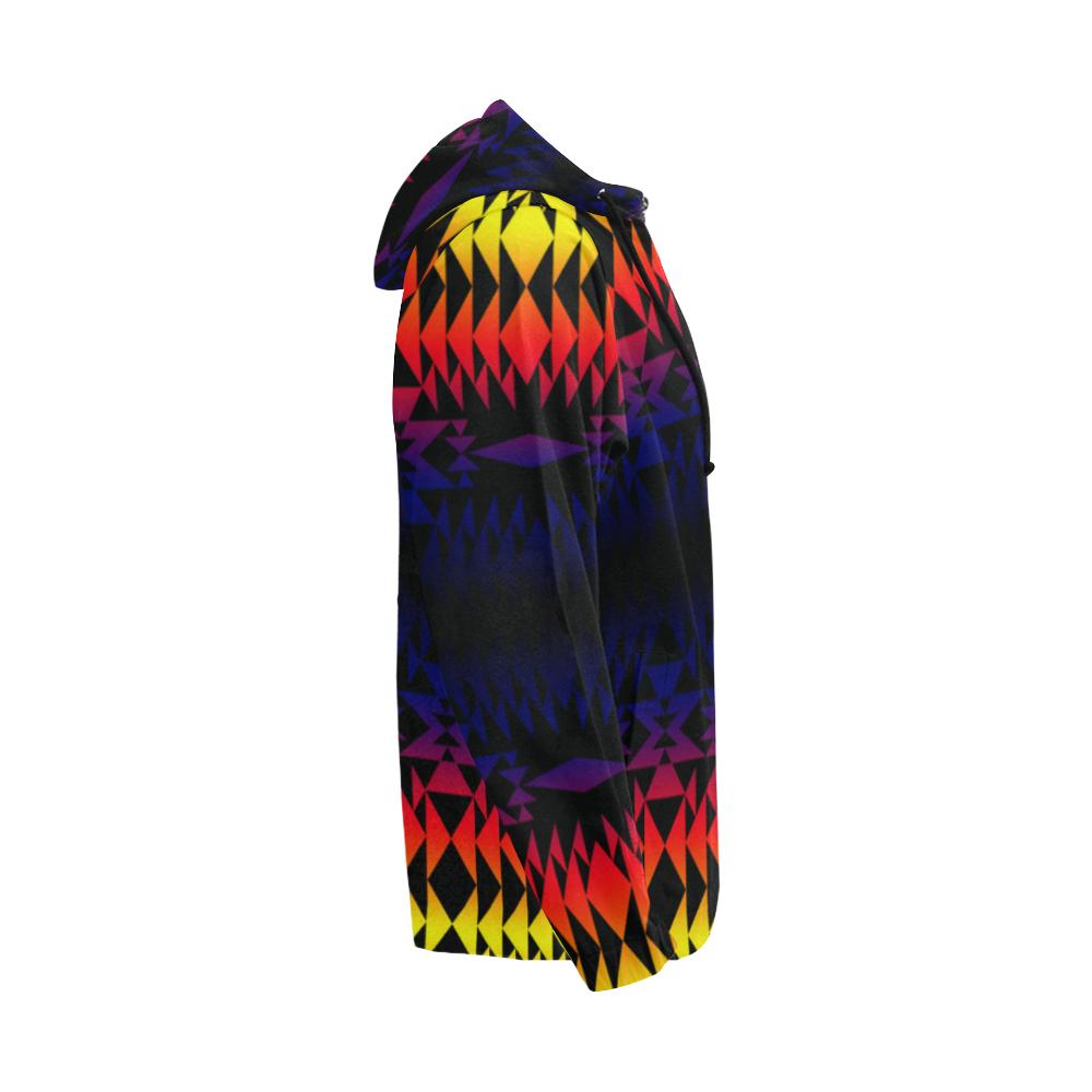 Two Worlds Apart All Over Print Full Zip Hoodie for Men (Model H14) All Over Print Full Zip Hoodie for Men (H14) e-joyer 