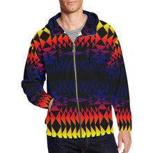 Load image into Gallery viewer, Two Worlds Apart All Over Print Full Zip Hoodie for Men (Model H14) All Over Print Full Zip Hoodie for Men (H14) e-joyer 
