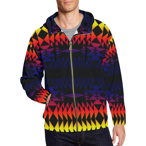 Two Worlds Apart All Over Print Full Zip Hoodie for Men (Model H14) All Over Print Full Zip Hoodie for Men (H14) e-joyer 