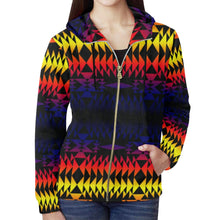 Load image into Gallery viewer, Two Worlds Apart All Over Print Full Zip Hoodie for Women (Model H14) All Over Print Full Zip Hoodie for Women (H14) e-joyer 
