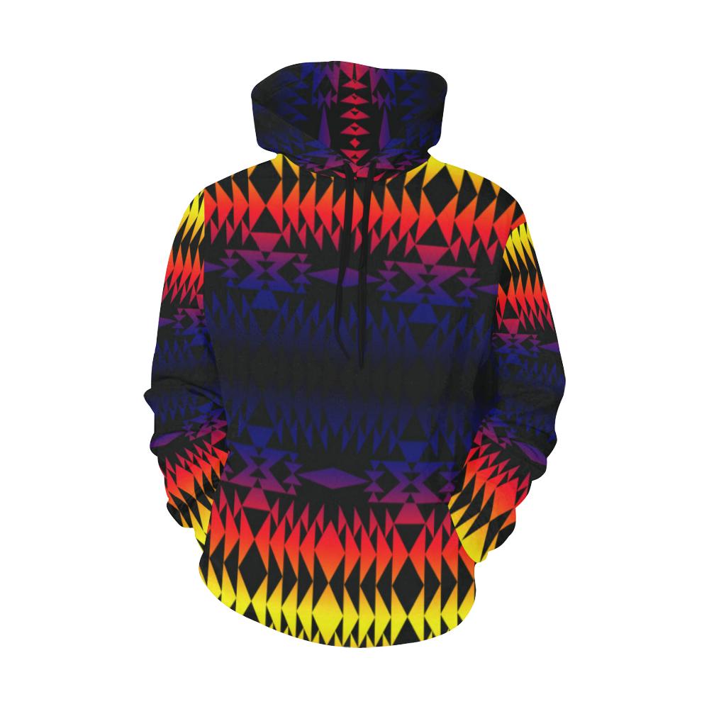 Two Worlds Apart All Over Print Hoodie for Women (USA Size) (Model H13) All Over Print Hoodie for Women (H13) e-joyer 