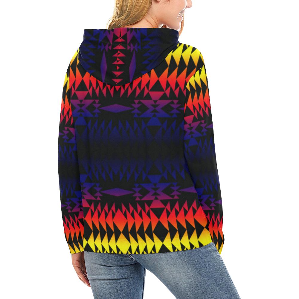 Two Worlds Apart All Over Print Hoodie for Women (USA Size) (Model H13) All Over Print Hoodie for Women (H13) e-joyer 