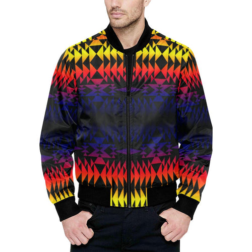 Two Worlds Apart All Over Print Quilted Bomber Jacket for Men (Model H33) All Over Print Quilted Jacket for Men (H33) e-joyer 