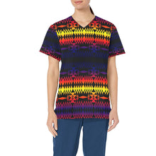 Load image into Gallery viewer, Two Worlds Apart All Over Print Scrub Top Scrub Top e-joyer 
