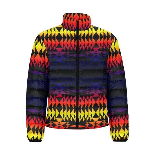 Two Worlds Apart Men's Stand Collar Padded Jacket (Model H41) Men's Stand Collar Padded Jacket (H41) e-joyer 