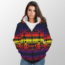 Load image into Gallery viewer, Two Worlds Apart Sherpa Hoodie 49 Dzine 
