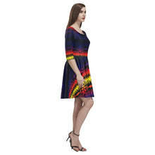 Load image into Gallery viewer, Two Worlds Apart Tethys Half-Sleeve Skater Dress(Model D20) Tethys Half-Sleeve Skater Dress (D20) e-joyer 
