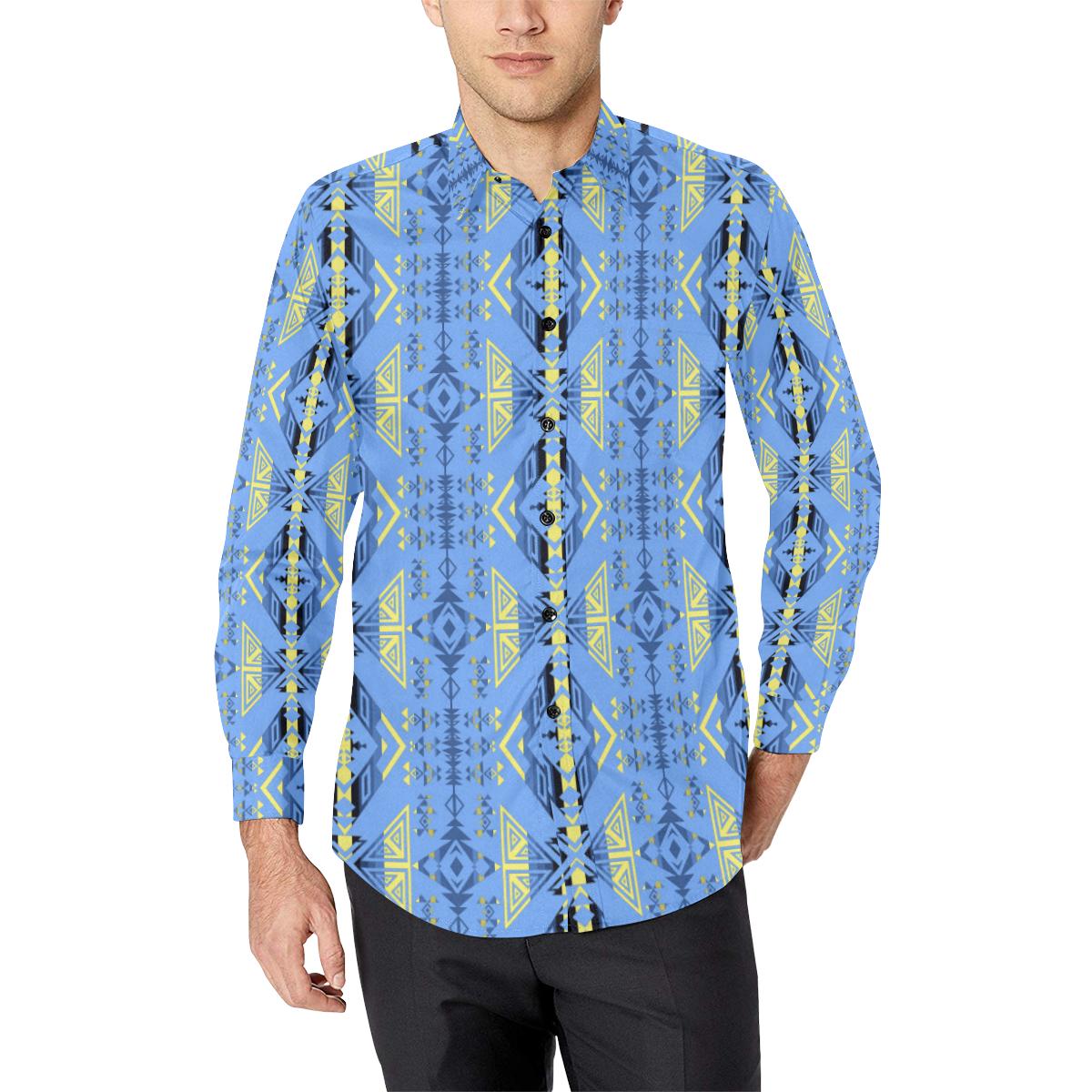 Upstream Expedition Blue Ridge Men's All Over Print Casual Dress Shirt (Model T61) Men's Dress Shirt (T61) e-joyer 