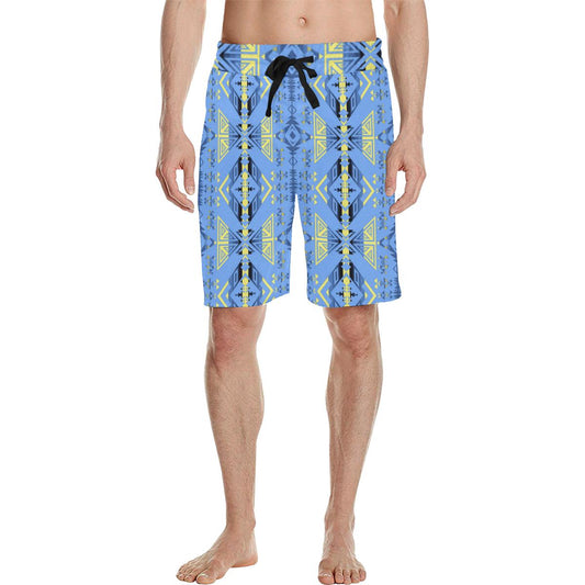 Upstream Expedition Blue Ridge Men's All Over Print Casual Shorts (Model L23) Men's Casual Shorts (L23) e-joyer 