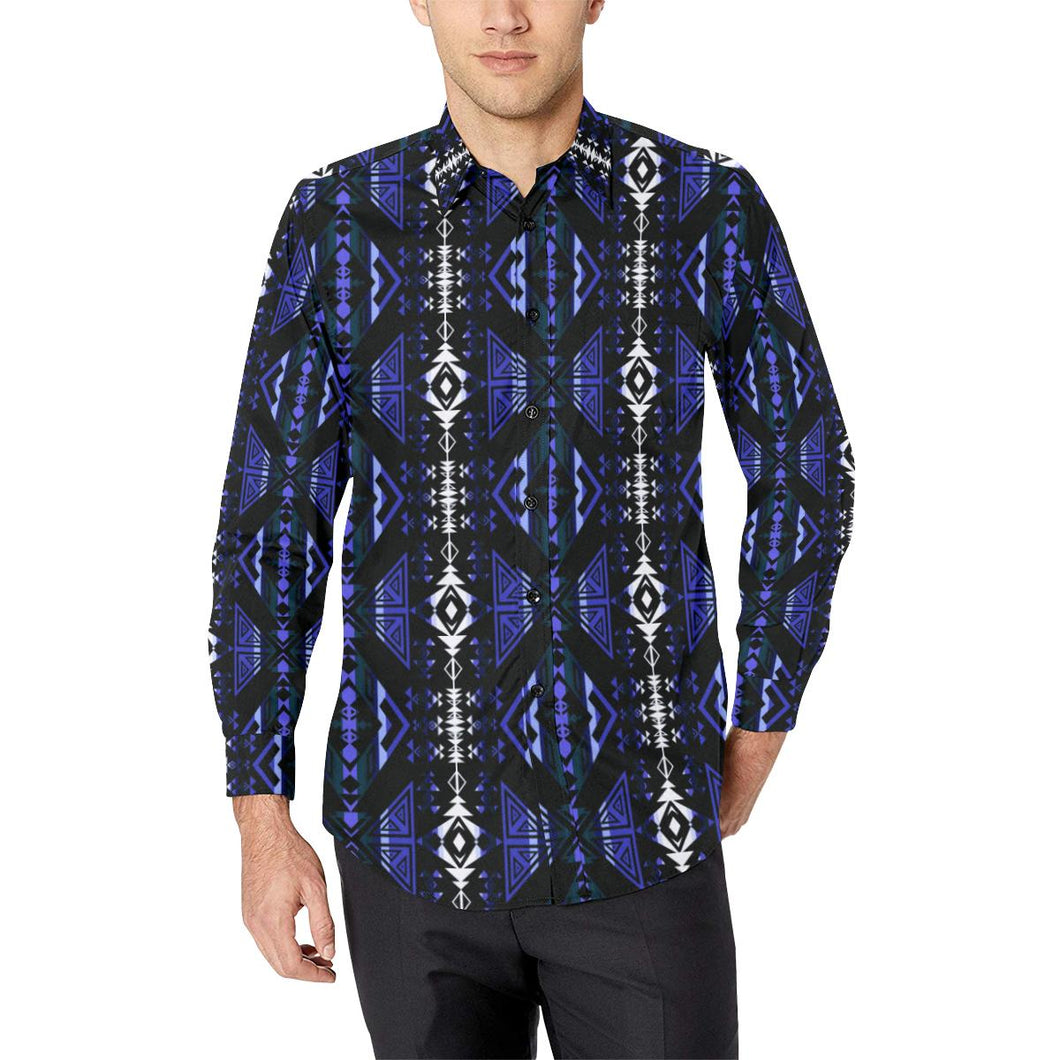 Upstream Expedition Forest Sky Men's All Over Print Casual Dress Shirt (Model T61) Men's Dress Shirt (T61) e-joyer 