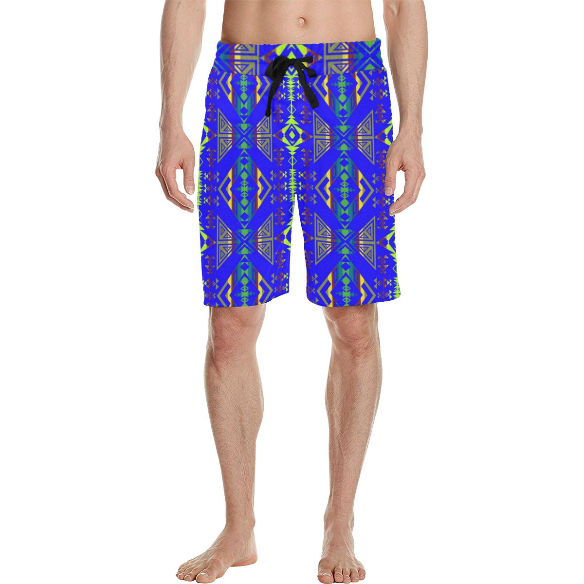 Upstream Expedition Midnight Run Men's All Over Print Casual Shorts (Model L23) Men's Casual Shorts (L23) e-joyer 