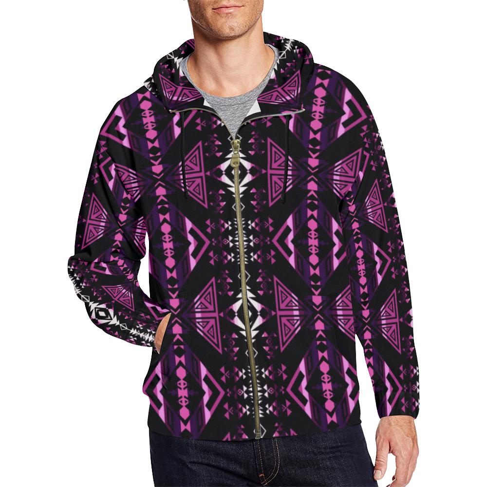 Upstream Expedition Moonlight Shadows All Over Print Full Zip Hoodie for Men (Model H14) All Over Print Full Zip Hoodie for Men (H14) e-joyer 