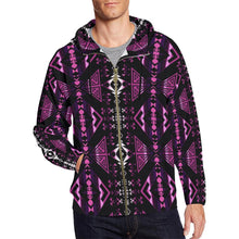 Load image into Gallery viewer, Upstream Expedition Moonlight Shadows All Over Print Full Zip Hoodie for Men (Model H14) All Over Print Full Zip Hoodie for Men (H14) e-joyer 
