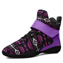 Load image into Gallery viewer, Upstream Expedition Moonlight Shadows Ipottaa Basketball / Sport High Top Shoes 49 Dzine US Women 4.5 / US Youth 3.5 / EUR 35 Black Sole with Lavender Strap 
