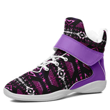 Load image into Gallery viewer, Upstream Expedition Moonlight Shadows Kid&#39;s Ipottaa Basketball / Sport High Top Shoes 49 Dzine US Child 12.5 / EUR 30 White Sole with Lavender Strap 
