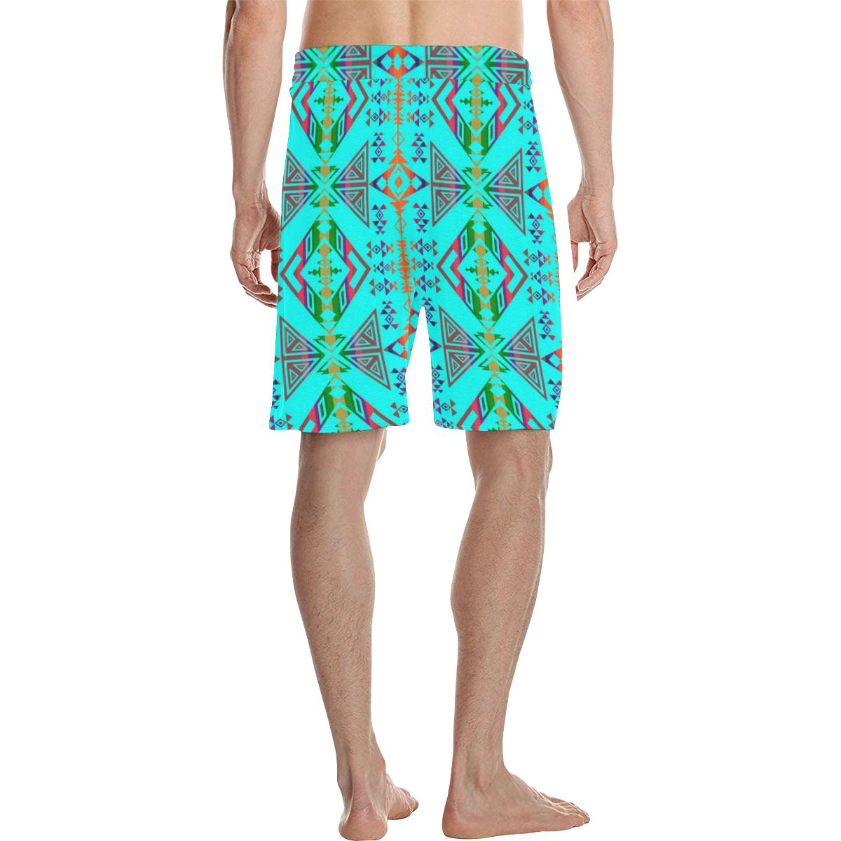 Upstream Expedition Noon Day Sky Men's All Over Print Casual Shorts (Model L23) Men's Casual Shorts (L23) e-joyer 