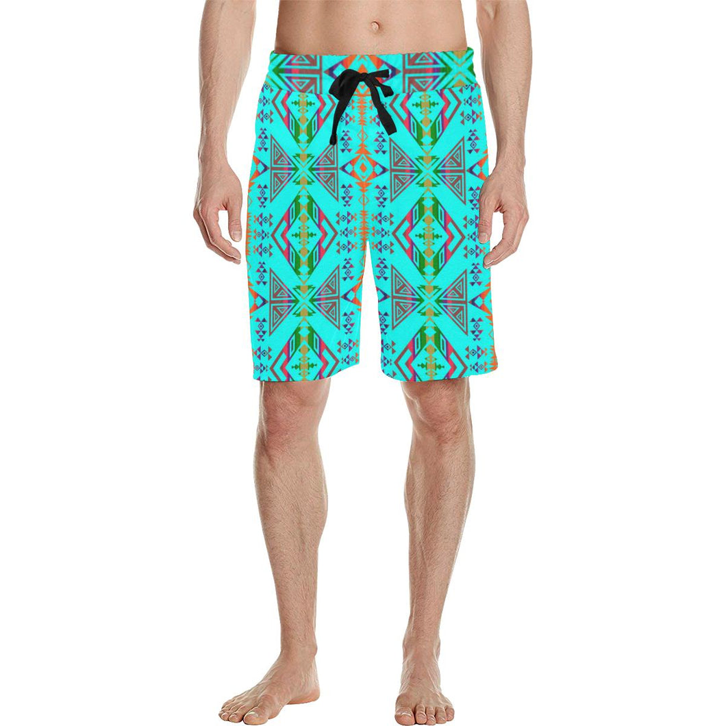 Upstream Expedition Noon Day Sky Men's All Over Print Casual Shorts (Model L23) Men's Casual Shorts (L23) e-joyer 