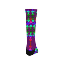 Load image into Gallery viewer, Violet Sage with Eagle Feather Trouser Socks Trouser Socks e-joyer 
