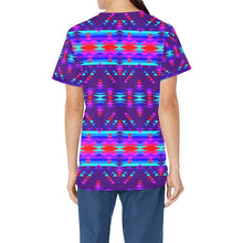 Load image into Gallery viewer, Vision of Peace All Over Print Scrub Top Scrub Top e-joyer 
