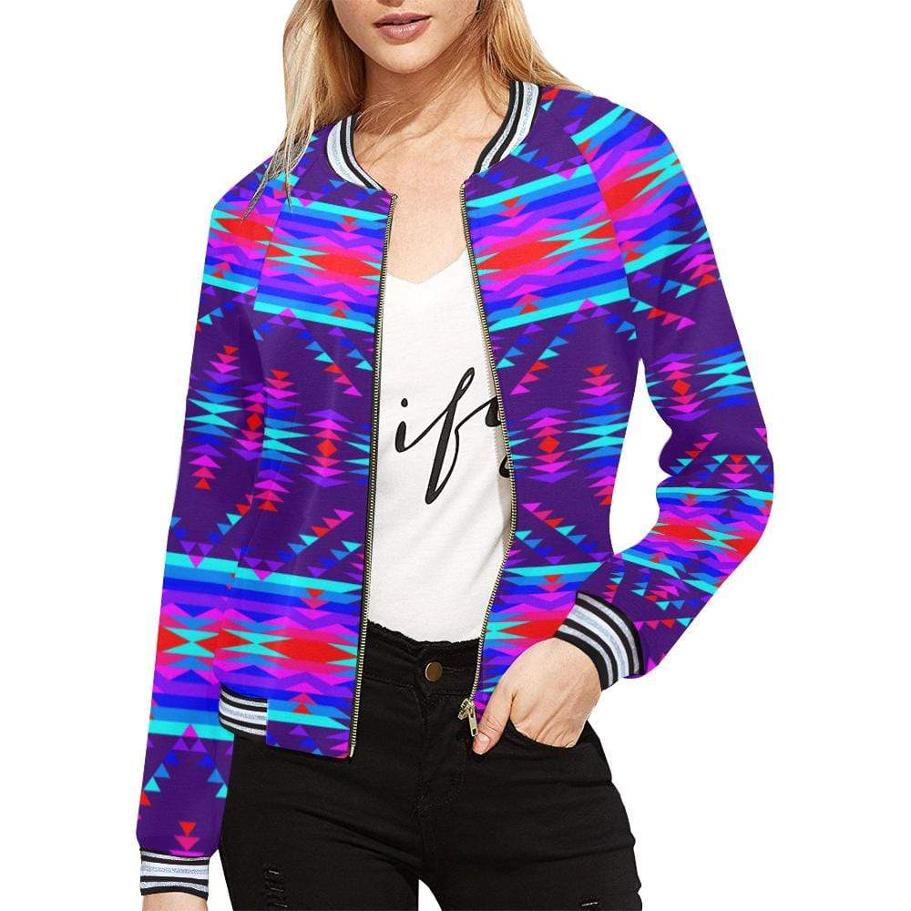 Vision of Peace LG All Over Print Bomber Jacket for Women (Model H21) All Over Print Bomber Jacket for Women (H21) e-joyer 