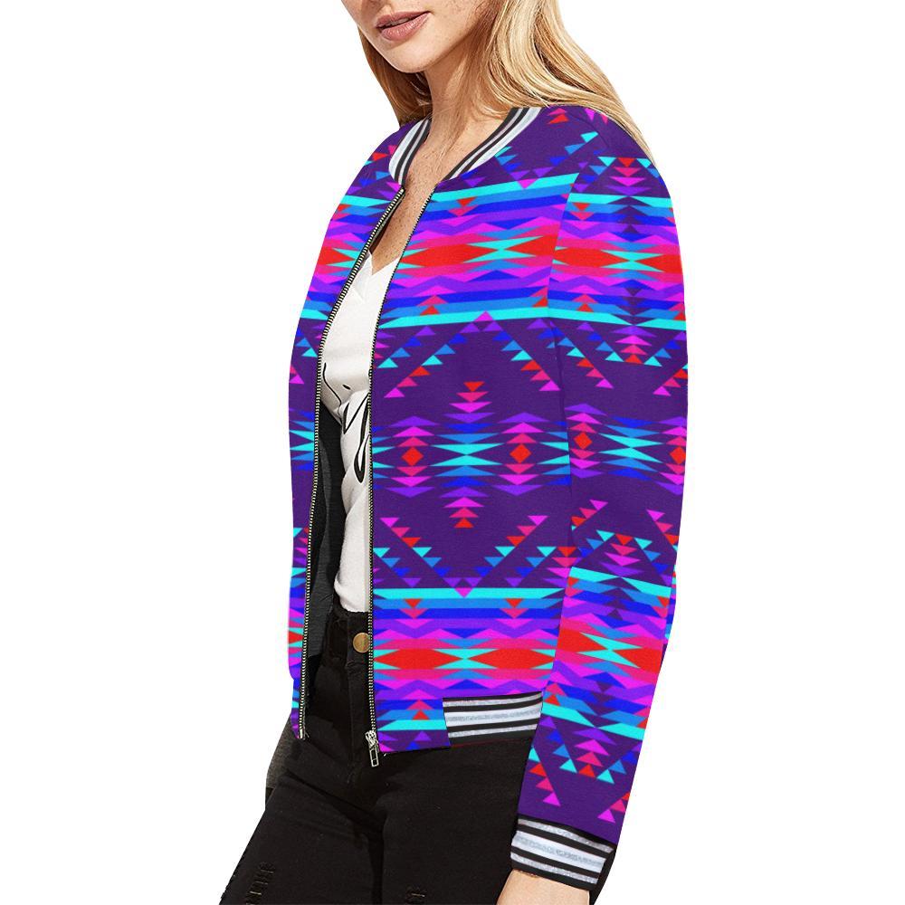 Vision of Peace LG All Over Print Bomber Jacket for Women (Model H21) All Over Print Bomber Jacket for Women (H21) e-joyer 