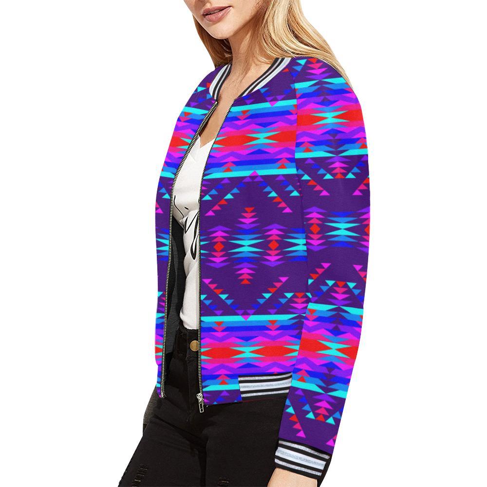 Vision of Peace LG All Over Print Bomber Jacket for Women (Model H21) All Over Print Bomber Jacket for Women (H21) e-joyer 