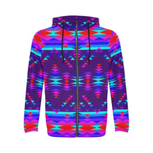 Load image into Gallery viewer, Vision of Peace LG All Over Print Full Zip Hoodie for Men (Model H14) All Over Print Full Zip Hoodie for Men (H14) e-joyer 
