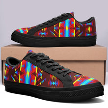 Load image into Gallery viewer, Visions of Lasting Peace Aapisi Low Top Canvas Shoes Black Sole 49 Dzine 
