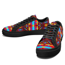 Load image into Gallery viewer, Visions of Lasting Peace Aapisi Low Top Canvas Shoes Black Sole 49 Dzine 
