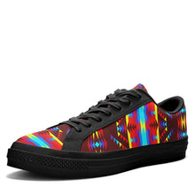 Load image into Gallery viewer, Visions of Lasting Peace Aapisi Low Top Canvas Shoes Black Sole 49 Dzine 
