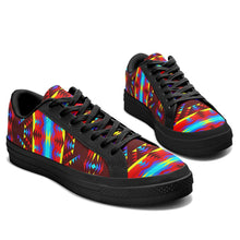 Load image into Gallery viewer, Visions of Lasting Peace Aapisi Low Top Canvas Shoes Black Sole 49 Dzine 
