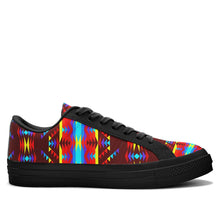 Load image into Gallery viewer, Visions of Lasting Peace Aapisi Low Top Canvas Shoes Black Sole 49 Dzine 
