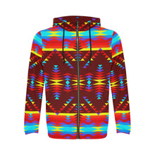 Load image into Gallery viewer, Visions of Lasting Peace All Over Print Full Zip Hoodie for Men (Model H14) All Over Print Full Zip Hoodie for Men (H14) e-joyer 
