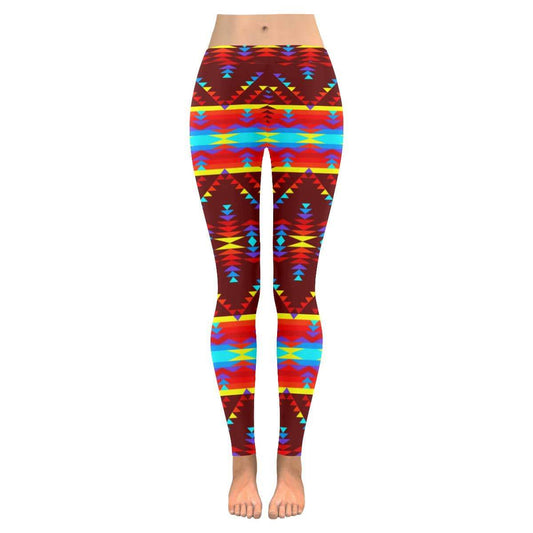 Visions of Lasting Peace Low Rise Leggings (Invisible Stitch) (Model L05) Low Rise Leggings (Invisible Stitch) (L05) e-joyer 