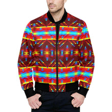 Load image into Gallery viewer, Visions of Lasting Peace Unisex Heavy Bomber Jacket with Quilted Lining All Over Print Quilted Jacket for Men (H33) e-joyer 
