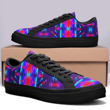 Load image into Gallery viewer, Visions of Peace Aapisi Low Top Canvas Shoes Black Sole 49 Dzine 
