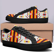 Load image into Gallery viewer, Visions of Peace Directions Aapisi Low Top Canvas Shoes Black Sole 49 Dzine 
