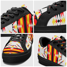 Load image into Gallery viewer, Visions of Peace Directions Aapisi Low Top Canvas Shoes Black Sole 49 Dzine 
