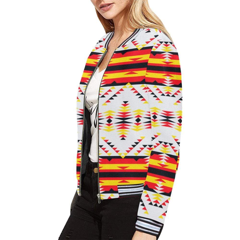 Visions of Peace Directions All Over Print Bomber Jacket for Women (Model H21) All Over Print Bomber Jacket for Women (H21) e-joyer 