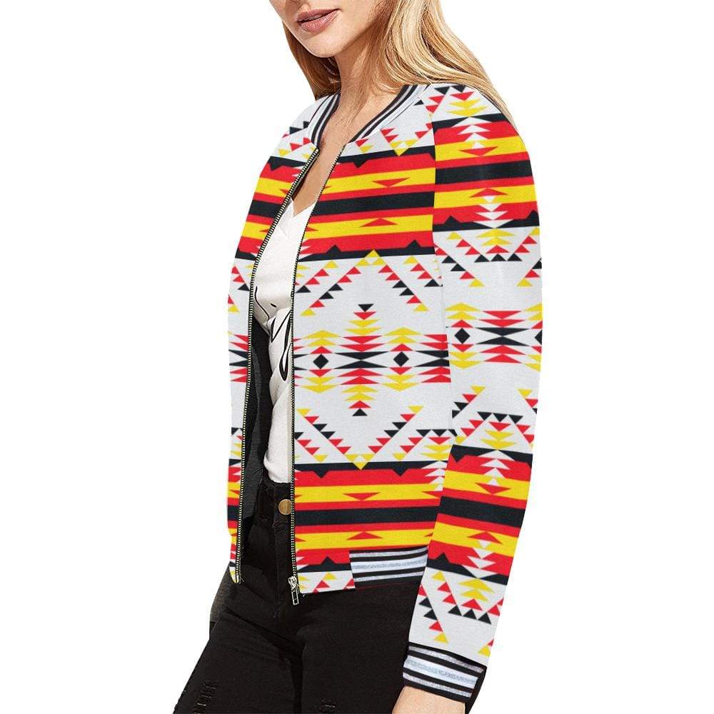 Visions of Peace Directions All Over Print Bomber Jacket for Women (Model H21) All Over Print Bomber Jacket for Women (H21) e-joyer 